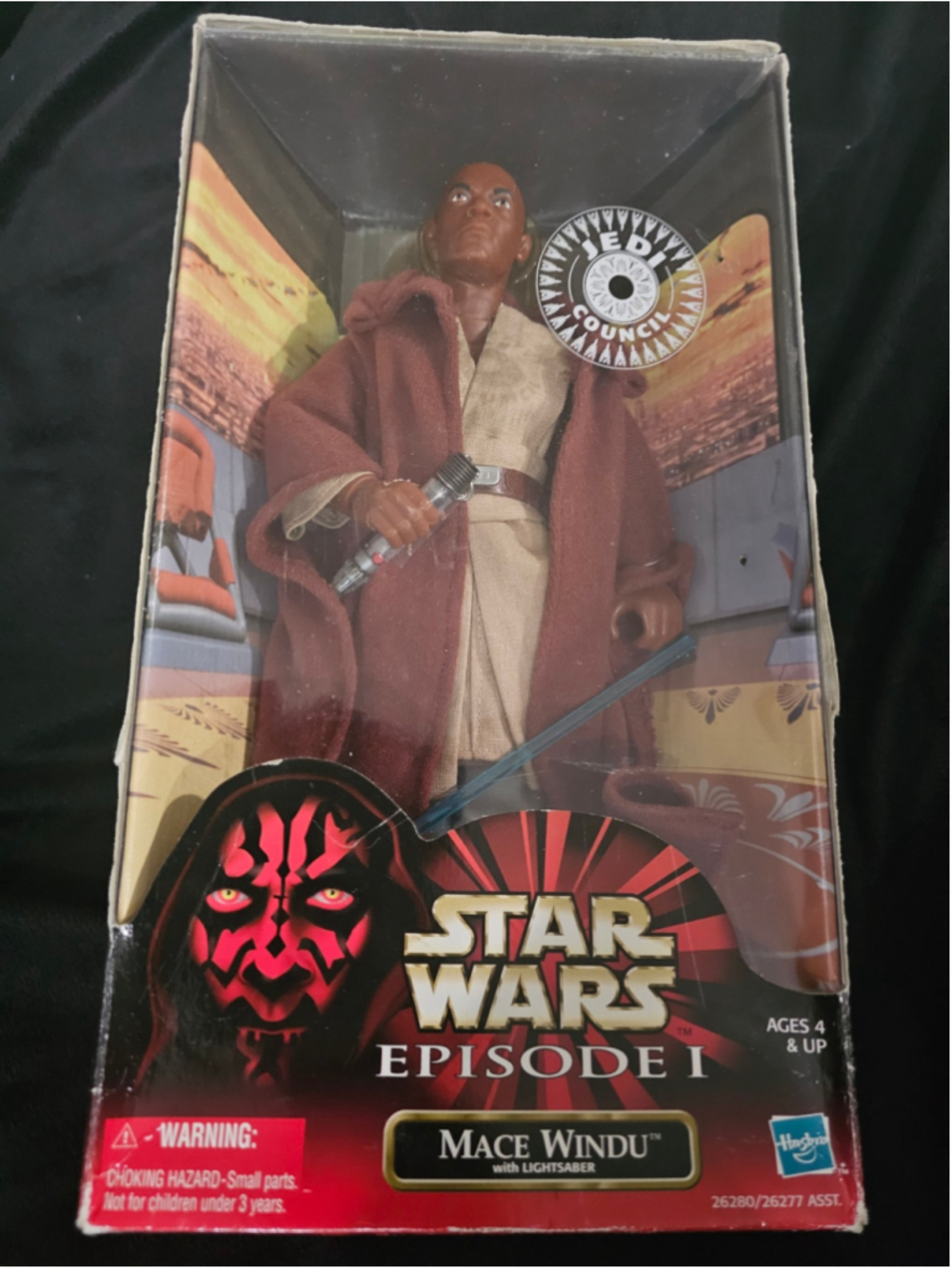 Hasbro Star Wars Episode I Mace Windu Action Figure Brown Beige One Size